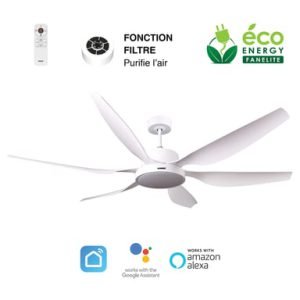 Fanelite Ventilateur de plafond Rangiroa Blanc