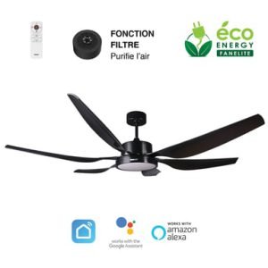 Fanelite Ventilateur de plafond Makatea Noir