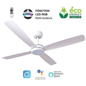 Fanelite Ventilateur de plafond Qamea Blanc