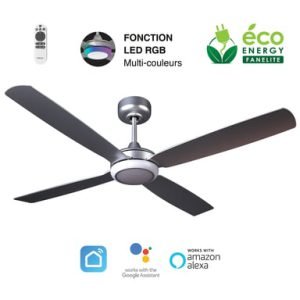 Fanelite Ventilateur de plafond Qalito Gris