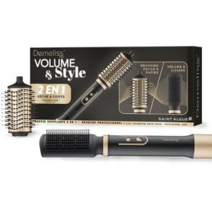 Brosse soufflante Saint Algue Demeliss Volume Style Noir Doré