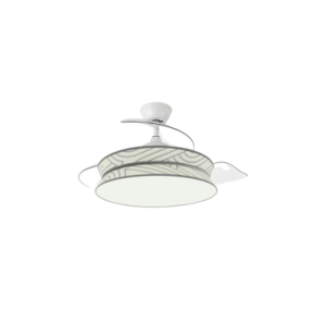 Fabrilamp Decor Ventilateur Argenté Blanc
