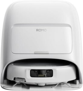 DJI ROMO S aspirateur et serpillière avec Aspiration de 25 000 Pa, détection de Niveau Drone, Deux Bras robotiques, 200 Jours sans Maintenance, Lavage et séchage Auto des tampons de serpillière
