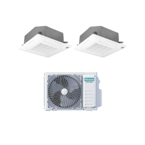Climatiseur Hisense dual split inverter cassette 9000+12000 avec télécommande R-32