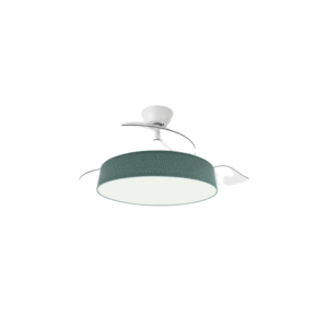 Ventilateur de plafond Fabrilamp boga 72w avec télécommande blanc et vert