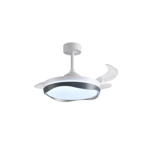 Ventilateur de plafond Interlusa Almati 72W 4 pales rétractables blanc/argent