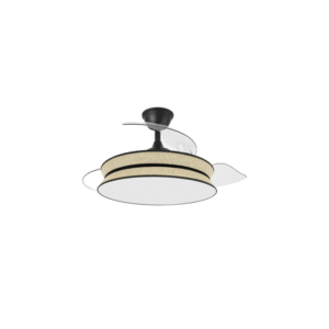 Ventilateur Fabrilamp ventilador decor 72W noir et naturel