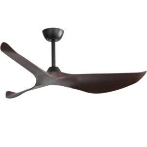 Ventilateur de plafond- ROLINE-132cm - Moteur DC silencieux - 6 vitesses - Télécommande - Réversible été hiver - 3 pales ABS effet bois