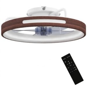 Roline Ventilateur de Plafond LED 40W Moteur DC Réversible Bois