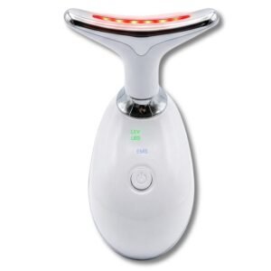 Dispositif Nettoyage Visage EMS & LED – Ions Positif/Négatif, Anti-Âge, Raffermissant, Chaleur & Vibrations – Soin Visage & Cou