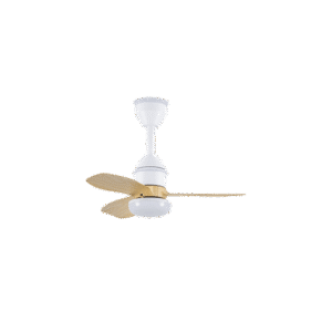 Ventilateur de plafond Fabrilamp dc asaf 62 cm blanc/beige