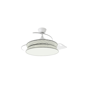 Ventilateur de plafond Fabrilamp decor 72W avec télécommande argenté/blanc