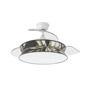 Ventilateur de plafond Fabrilamp ventilador decor 72w avec lumière blanc et motif sombre