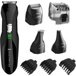 Remington PG6020 Tondeuse Multifonction Cheveux Barbe Visage, 4 Tetes Interchangeables, 4 Guides de Coupe, Résultat Professionnel