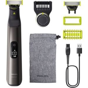 Rasoir tondeuse Philips OneBlade Pro 360 QP6552/30 Chrome LED humide et sec 120 min 20 longueurs