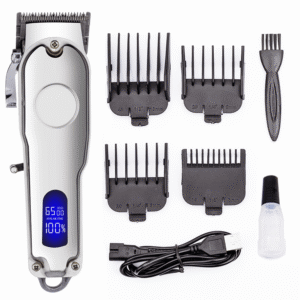 Tondeuse à cheveux avec accessoires - Silencieuse et rechargeable Silver