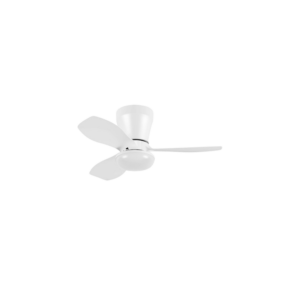 Ventilateur de plafond Fabrilamp dc cain 15w led blanc