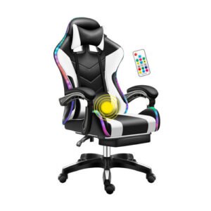 Fauteuil GAMER HP Bluetooth Blanc-Noir