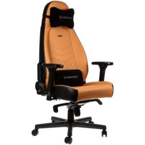 noblechairs ICON Chaise en cuir véritable Cognac / Noir