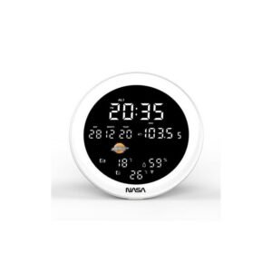 Station météo et enceinte Bluetooth Nasa WSP1700 avec radio réveil Bois