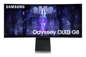 Samsung G85SB écran plat de PC 86,4 cm (34) 3440 x 1440 pixels UltraWide Quad HD OLED Argent