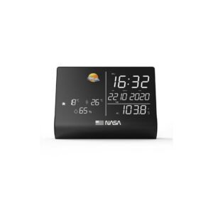 Station météo et enceinte Bluetooth Nasa WSP1300 avec radio réveil Noir