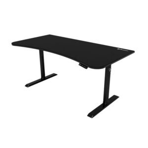 Bureau Gamer Motorisé Arena Moto Arozzi 160 cm - Hauteur Ajustable - Surface Microfibre Lavable - Gestion Câbles Intégrée
