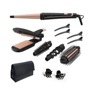 Fer à lisser, boucler et gaufrer ROWENTA CF4231F0 Infinite Looks Multistyler avec revêtement céramique et 14 accessoires