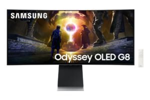 Samsung G85SD écran plat de PC 86,4 cm (34) 3440 x 1440 pixels UltraWide Quad HD OLED Argent