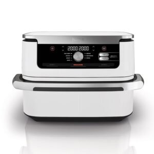 Ninja Foodi Flex friteuse Double 10,4 L Autonome 2470 W Friteuse d'air chaud Argent, Blanc (AF500EUWH )