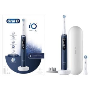 Oral-B iO 7S Adulte Brosse à dents oscillante Bleu, Blanc