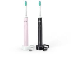 Philips Sonicare 3100 series 3100 series HX3675/15 2x Brosses à dents électriques - Noire/Rose