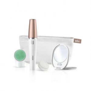 FaceSpa 851V 3-En-1 Épilateur Visage Et Brosse Nettoyante Avec Pile Supplémentaire