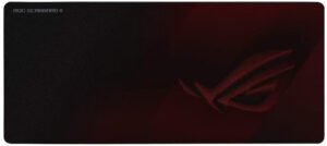 ASUS ROG Strix Scabbard II Tapis de souris de jeu Noir, Rouge