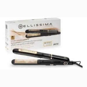 Fer à Lisser Bellissima Steam Ceramic & Keratin Vapeur Noir, Or 11 cm