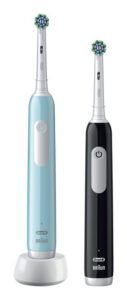 Oral-B Pro 1 PRO1CRSDUO brosse à dents électrique Adulte Brosse à dents rotative oscillante Noir, Turquoise, Blanc