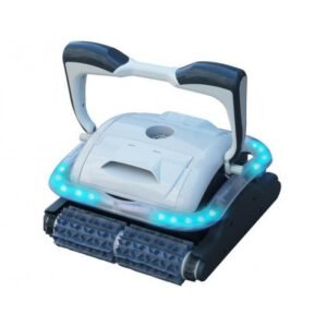 Robot nettoyeur de piscine a leds PRESTO pour piscine de 5 x 9 m - fonds, parois et ligne d'eau