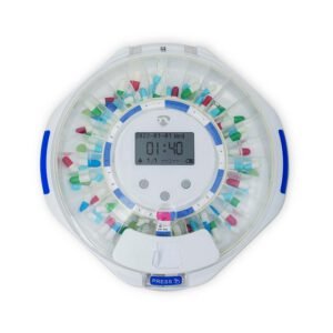 Distributeur de Pilules Wi-Fi 28 Compartiments avec Écran LCD Blanc