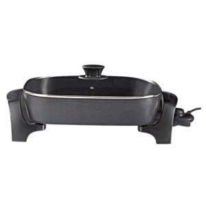 Poêle à Frire Électrique 7l 2200W 40cm en Aluminium Noir