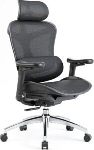 C300 Chaise ergonomique – Accoudoirs 3D,Soutien lombaire auto-adaptatif,Mécanisme intelligent,Dossier maille,3 inclinaisons,TUV/SGS,150kg