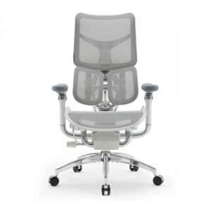 S300 Chaise ergonomique – Accoudoirs 6D,Soutien lombaire dynamique,Suspension amortissante,Support 4 axes,Expérience gravité zéro,BIFMA/SGS,Dimensions 78x65x102cm,Blanc