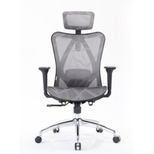 M57 Chaise ergonomique – Accoudoirs 3D,Support lombaire réglable,Mesh haute qualité,150kg max,Hauteur 8cm réglable,3 inclinaisons 110°/116°/126°,SGS/BIFMA,Gris foncé