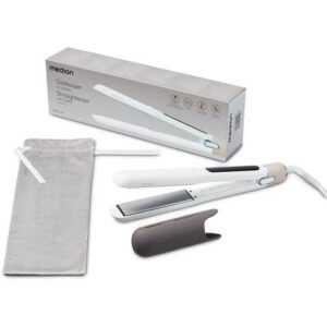 Lisseur - MD19925 - 56 W - 5 programmes - 165 a 210 °C - Affichage LED - Blanc