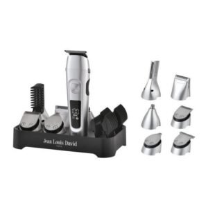 Tondeuse 6-en-1 Jean Louis David JLD Ultimate Trimmer Autonomie 120 min Argent et noir