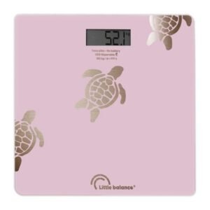 Pese-personne - LITTLE BALANCE - 8729 - Tortues gold métallisées - USB-réparable - 180 kg / 100 g - Rose