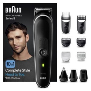 Tondeuse tout-en-un - BRAUN - Series 5 MGK5440 - 10 en 1 - Kit pour barbe, cheveux, rasage du corps