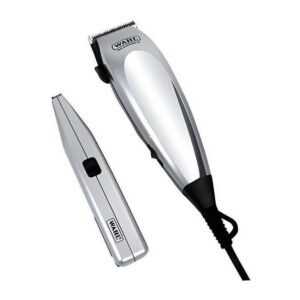 Tondeuse cheveux filaire WAHL Deluxe HomePro 79305-1316 Gris, lames carbone de précision, 3 à 25 mm, largeur de coupe 46 mm