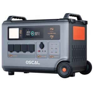 Oscal PowerMax6000 Station d'Énergie 6000W Robustre, Batterie LiFePO4 3600Wh à 57600Wh, 14 Prises, Sortie Double Tension 120V/240V, Cycle de Vie 3500+, Contrôle par Appli Intelligente - Prise UE