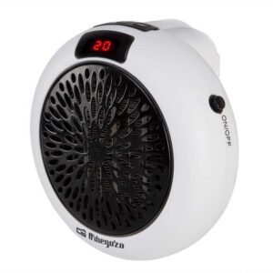 Orbegozo CR 4000 Mini Chauffage Plug-in Céramique - Puissant et Programmable - Idéal pour les Petits Espaces - Affichage LED et Thermostat Réglable - Sans Fil - 600W