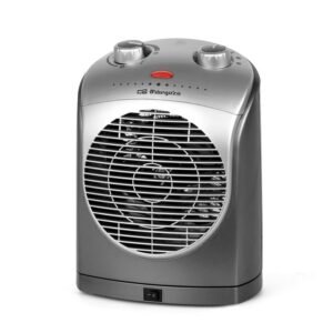 Chauffage oscillant Orbegozo FH 5022 - Chaleur et confort en hiver - Fonction oscillante - Protection contre la surchauffe - Voyant lumineux - Deux vitesses - Puissance 2200 W